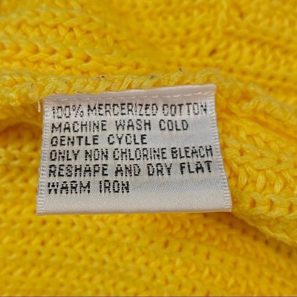 Talbots Yellow 100% Mercerized Cotton Knit Sweater - Picture 7 of 7